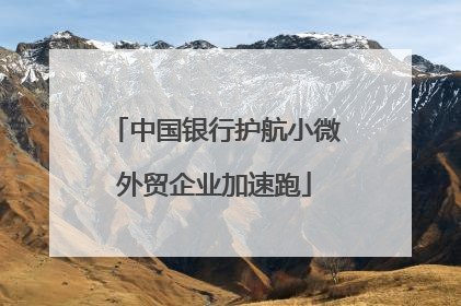 中国银行护航小微外贸企业加速跑