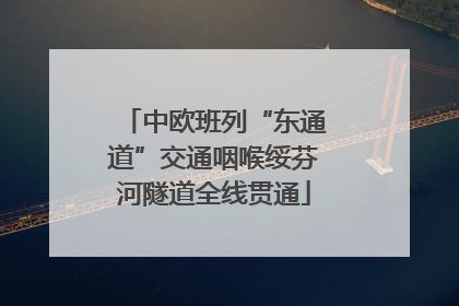 中欧班列“东通道”交通咽喉绥芬河隧道全线贯通