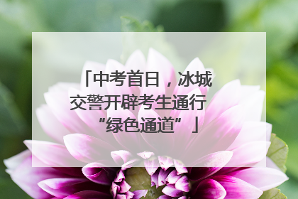 中考首日，冰城交警开辟考生通行“绿色通道”