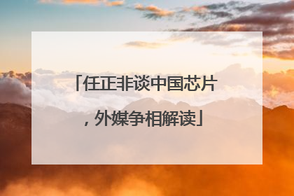 任正非谈中国芯片，外媒争相解读
