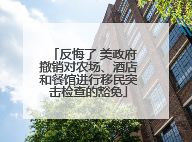 反悔了 美政府撤销对农场、酒店和餐馆进行移民突击检查的豁免