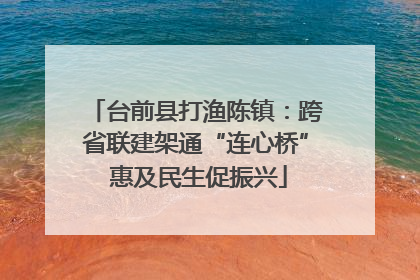 台前县打渔陈镇：跨省联建架通“连心桥” 惠及民生促振兴