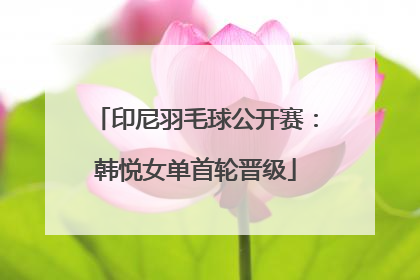 印尼羽毛球公开赛：韩悦女单首轮晋级