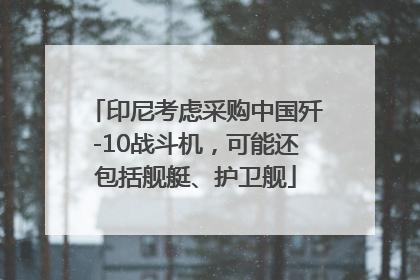 印尼考虑采购中国歼-10战斗机，可能还包括舰艇、护卫舰