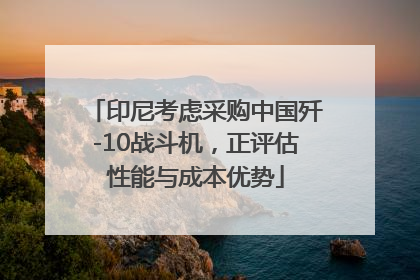 印尼考虑采购中国歼-10战斗机，正评估性能与成本优势