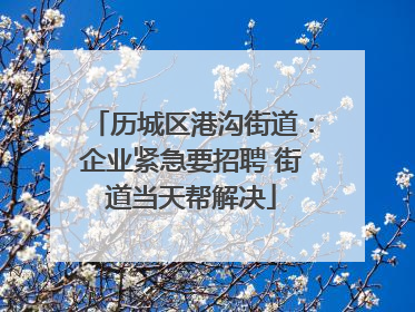 历城区港沟街道：企业紧急要招聘 街道当天帮解决
