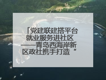 党建联建搭平台 就业服务进社区——青岛西海岸新区政社携手打造“零工之家”就业服务新阵地