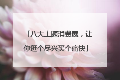 八大主题消费展，让你逛个尽兴买个痛快