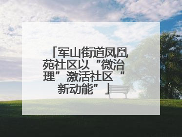 军山街道凤凰苑社区以“微治理”激活社区“新动能”