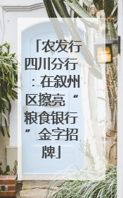 农发行四川分行：在叙州区擦亮“粮食银行”金字招牌