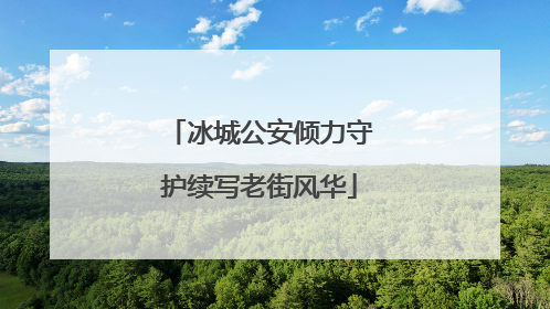 冰城公安倾力守护续写老街风华