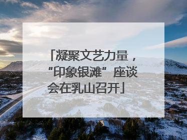 凝聚文艺力量，“印象银滩”座谈会在乳山召开