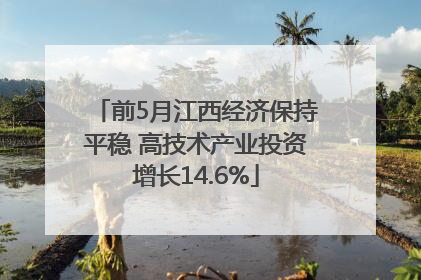 前5月江西经济保持平稳 高技术产业投资增长14.6%
