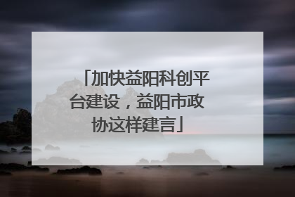 加快益阳科创平台建设，益阳市政协这样建言