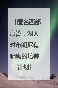 匿名西部高管：湖人对布朗尼有明确的培养计划