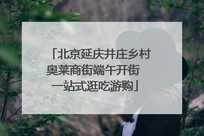 北京延庆井庄乡村奥莱商街端午开街 一站式逛吃游购