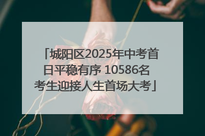 城阳区2025年中考首日平稳有序 10586名考生迎接人生首场大考