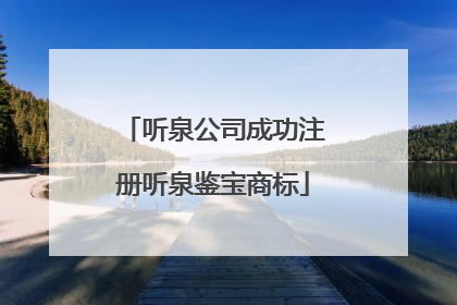 听泉公司成功注册听泉鉴宝商标