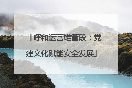 呼和运营维管段：党建文化赋能安全发展
