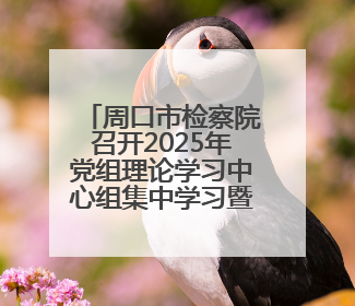 周口市检察院召开2025年党组理论学习中心组集中学习暨检委会集体学习会议