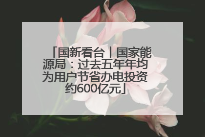 国新看台丨国家能源局：过去五年年均为用户节省办电投资约600亿元