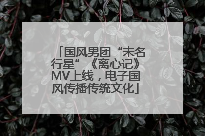 国风男团“未名行星”《离心记》MV上线，电子国风传播传统文化