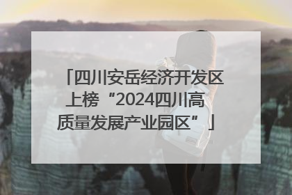 四川安岳经济开发区上榜“2024四川高质量发展产业园区”