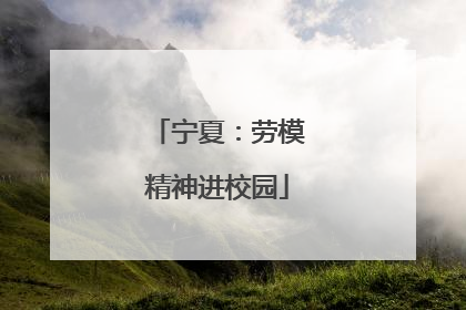 宁夏：劳模精神进校园