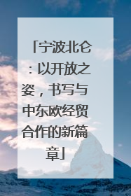 宁波北仑：以开放之姿，书写与中东欧经贸合作的新篇章