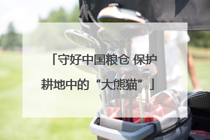 守好中国粮仓 保护耕地中的“大熊猫”