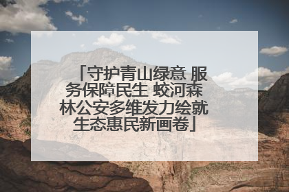 守护青山绿意 服务保障民生 蛟河森林公安多维发力绘就生态惠民新画卷