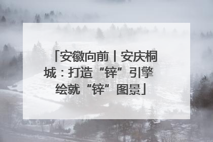 安徽向前丨安庆桐城：打造“锌”引擎 绘就“锌”图景