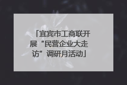宜宾市工商联开展“民营企业大走访”调研月活动