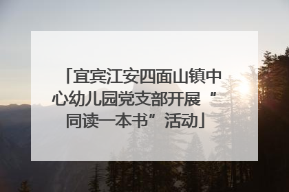 宜宾江安四面山镇中心幼儿园党支部开展“同读一本书”活动