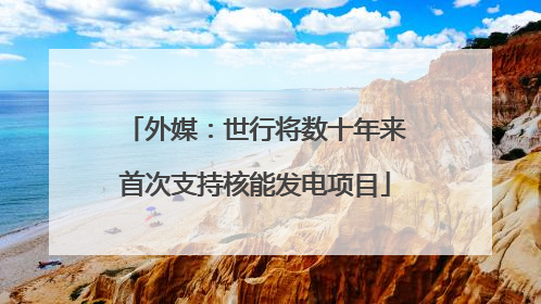 外媒：世行将数十年来首次支持核能发电项目