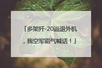 多架歼-20逼退外机，我空军霸气喊话！