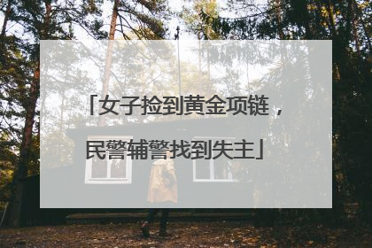 女子捡到黄金项链，民警辅警找到失主