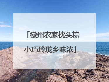 徽州农家枕头粽 小巧玲珑乡味浓
