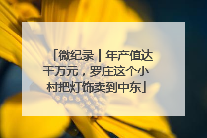 微纪录｜年产值达千万元，罗庄这个小村把灯饰卖到中东