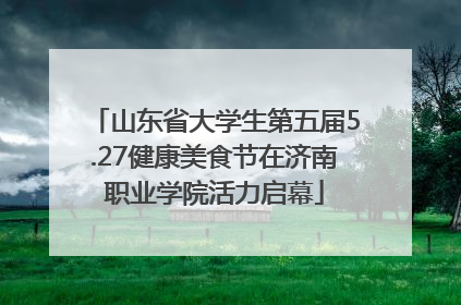 山东省大学生第五届5.27健康美食节在济南职业学院活力启幕