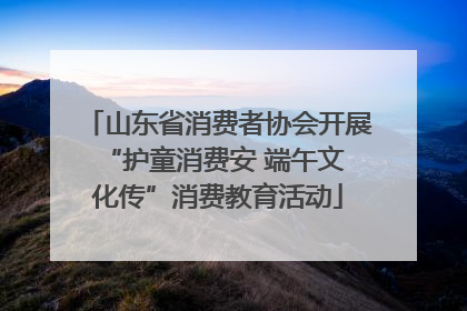 山东省消费者协会开展 “护童消费安 端午文化传”消费教育活动