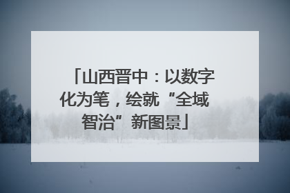 山西晋中：以数字化为笔，绘就“全域智治”新图景