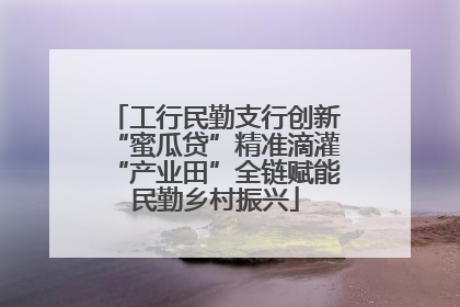 工行民勤支行创新“蜜瓜贷”精准滴灌“产业田”全链赋能民勤乡村振兴