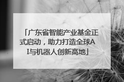 广东省智能产业基金正式启动，助力打造全球AI与机器人创新高地