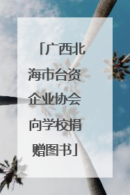 广西北海市台资企业协会向学校捐赠图书