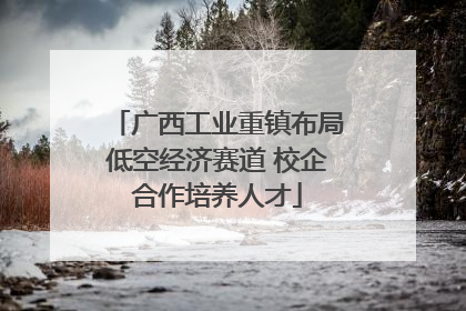 广西工业重镇布局低空经济赛道 校企合作培养人才
