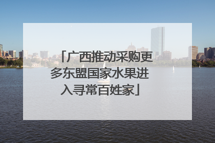 广西推动采购更多东盟国家水果进入寻常百姓家