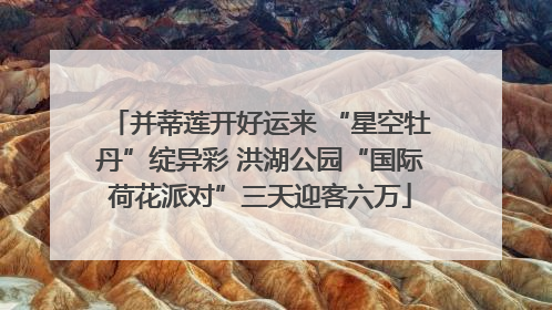 并蒂莲开好运来 “星空牡丹”绽异彩 洪湖公园“国际荷花派对”三天迎客六万