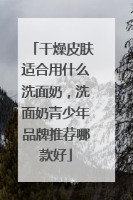 干燥皮肤适合用什么洗面奶，洗面奶青少年品牌推荐哪款好