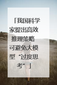 我国科学家提出高效推理策略 可避免大模型“过度思考”